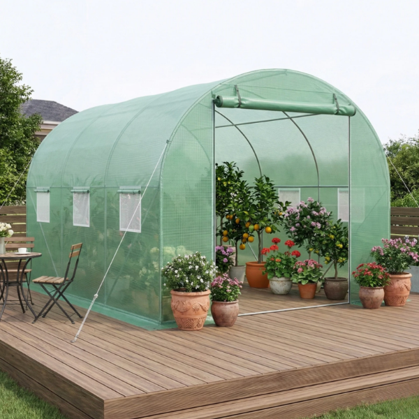 Serre tunnel renforcée 6 m² – 3x2x2 m  - Structure Galvanisée & Bâche Imperméable